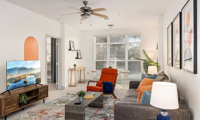 Charlotte Apartment | Rock Out! Gym, Pool, Free Parking