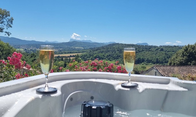 Etoile-sur-Rhone House | Romantic 2* getaway with private Jacuzzi and breathtaking views