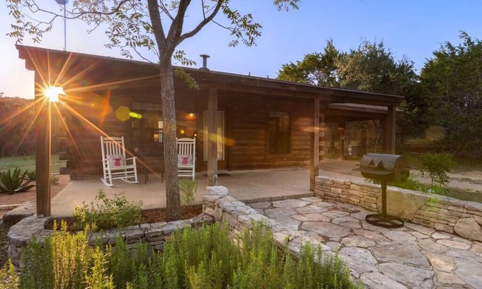 Wimberley Cabin | Romantic Log Cabin on Smith Creek with EV Charger