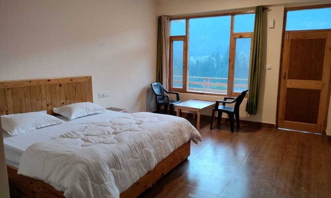 Vashist Cottage | Room in Manali with mountain and river view front Balcony-8