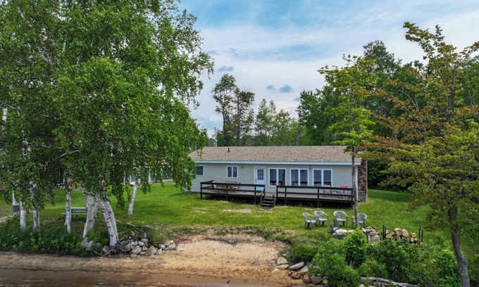 Ellenburg Center Cabin | Rustic, Cozy Lakefront Cabin with Private Beach on Upper Chateaugay Lake.