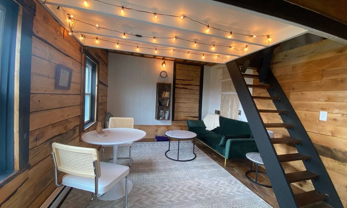 Worcester Cabin | Rustic intimate cabin nestled in a picturesque mountains viewing the Catskills.