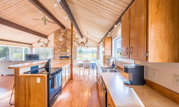 Sequim House | Rustic Mountain View Home