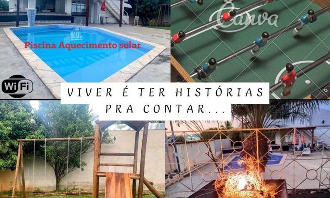 Lagoa Santa House | Sítio Aconchegante 4qts - piscina aquecimento solar, lareira e muito mais