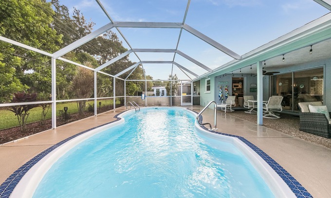 Gulf Gate Estates House | Screened, heated pool - Sarasota extended stay home near Siesta Key Beach