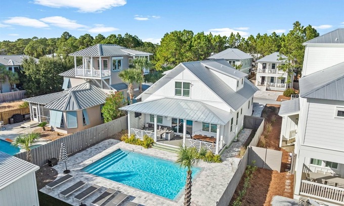 Village of Sugar Beach House | Seagrove Beach Charmer! Private Pool, 4 Bikes, & LSV Included!