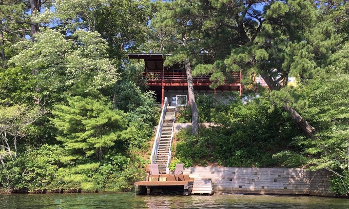 West Wareham House | Secluded Waterfront Home with Dramatic Pond Views
