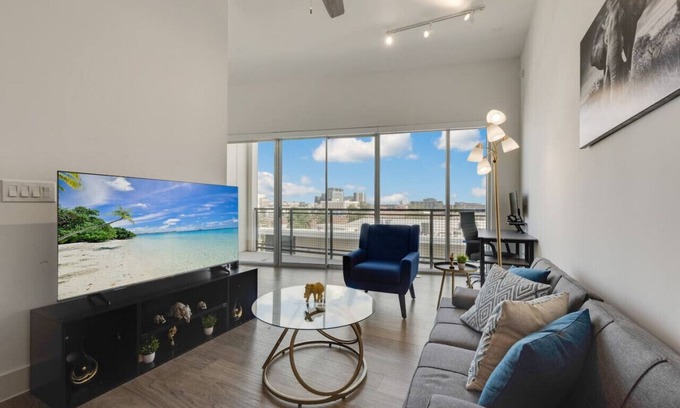 Cedars Apartment | Sleek loft style 2BR I Gym I Parking I Workspace