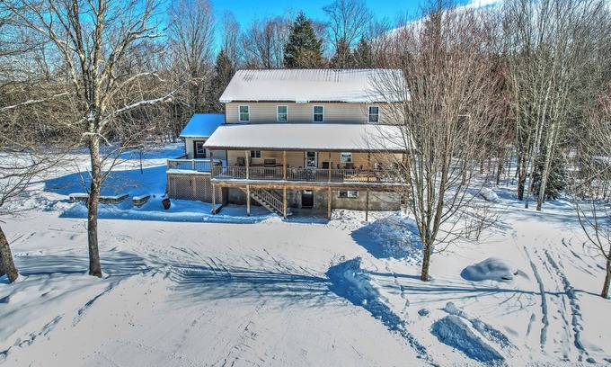 Salisbury Center House | Snowmobile Haven,Main Trails on property, Winter Wonderland, Adirondack Lodge
