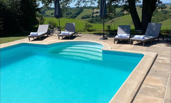 Salerm Cottage | Spacious gite with large heated private swimming pool and new hot tub for 25!