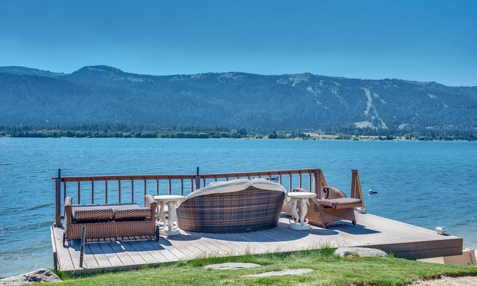 Tamarack House | Spacious lakefront home with private docks, beach, modern perks