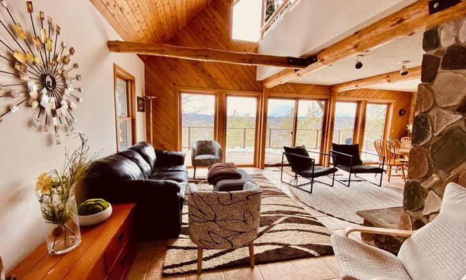 Washburn Ski Chalet | Spacious Log Cabin with Valley Views & ATV Trails Access