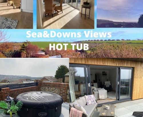 Bishopstone Apartment | Spacious Studio Cabin with Sea/Downs views Sole Use of HotTub in Seaford