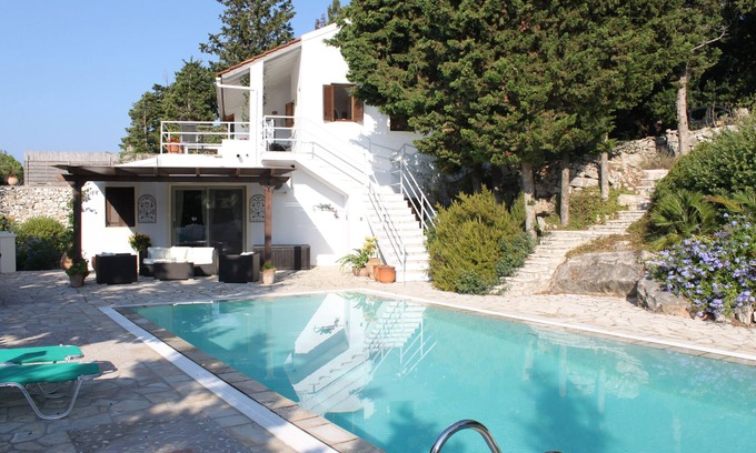 Paxos Villa | Spacious villa in extensive private grounds overlooking Ahai bay near Erimitis