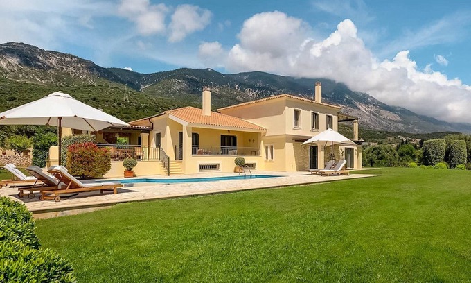 Karavados Villa | Splendid Kefalonia Villa | 3 Bedrooms | Villa Mandola | Great Sea & Mountain.