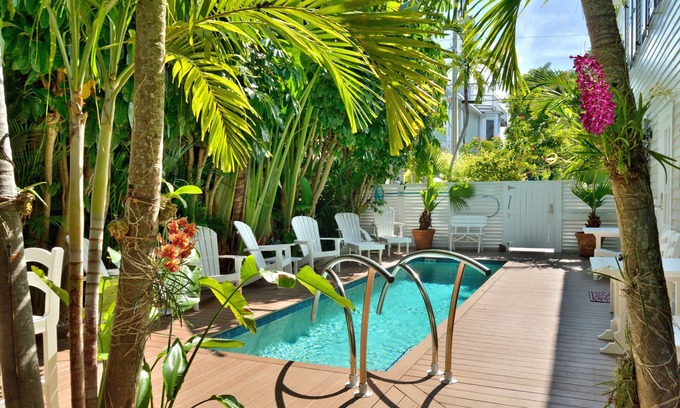 Historic Seaport Condo | STRIPES ~ Delightful Condo w/Shared Pool in the Heart of Old Town Key West!