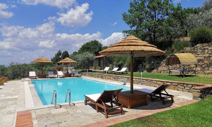 Castiglion Fiorentino Villa | Stunning private villa with private pool, A/C, WIFI, TV, panoramic view, parking, close to Cortona