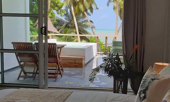 Praslin Island Villa | Stunning Room With Refreshing Pool And Beach View