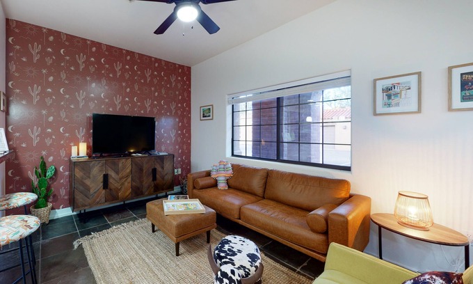 Tucson Condo | Stylish Desert Gem W/Fast WiFi, Private Patio, Central A/C, and Shared Gas Grill