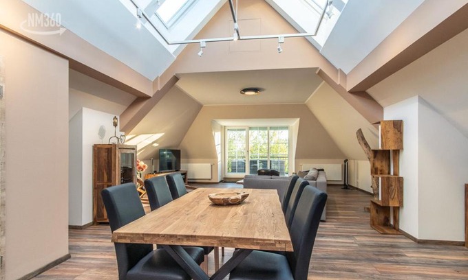 Monchgut-Granitz Apartment | Suite ODINS HALLE - Odins Blick Wohnung 8 - direkt am Privatstrand, Sauna, Garten