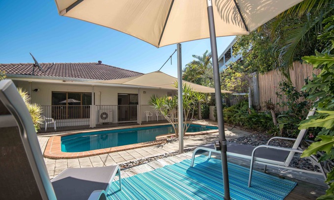 Sunrise Beach House | Sunrise Holiday Home - Space, Style, Comfort & Heated Pool