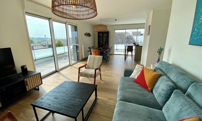 Arzon Apartment | T4 new 95m2 for 6 people Arzon, between town center and port of Crouesty