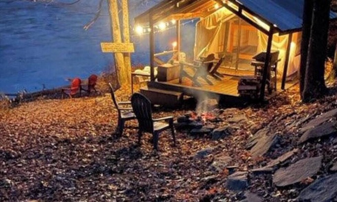 Pond Eddy RV Rental | Tentrr Signature Site - River's Edge Sunrise