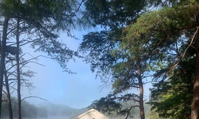 Pulaski RV Rental | Tentrr Signature Site - Water's Edge Campsite on Sunset Cove