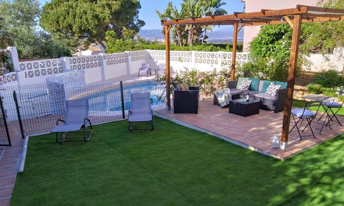 Torremolinos House | The Lemon Grove House - large private garden, private pool - perfect for families