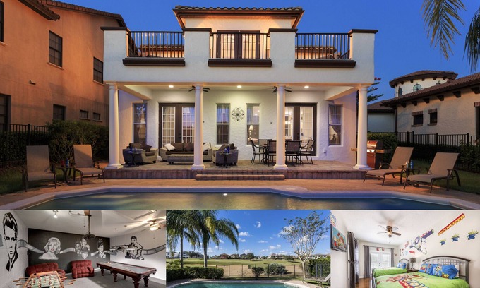 Reunion Villa | ⭐️ The Mediterranean Villa Orlando 😀 DISNEY ⭐️ Private Pool & Games Room