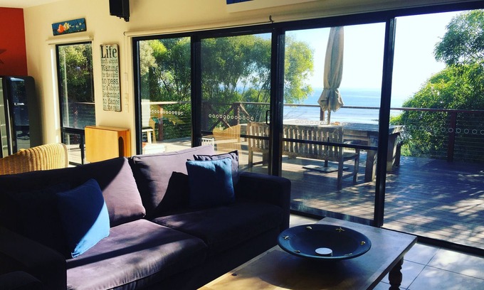 Emu Bay House | This luxury beachfront home shares the sand dune with Little Penguins
