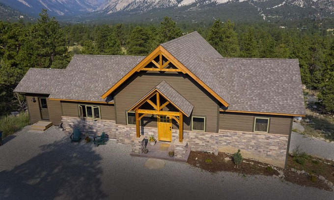 Nathrop House | Timber Frame Home with Spectacular View of Chalk Cliffs and Canyon