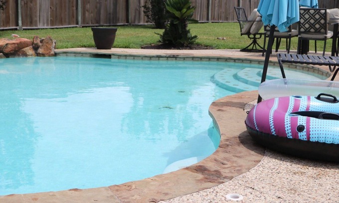 Tomball House | Tomball home with private pool Huge backyard!