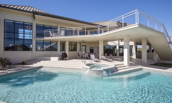 Coronado Shores House | Top Luxury Home in NSB! Pool, Hot Tub, Beach Boardwalk, Mini Gym,