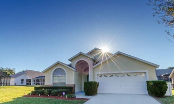 Orange Tree Villa | Totally Private backyard for relaxing in the pool and hot tub.
