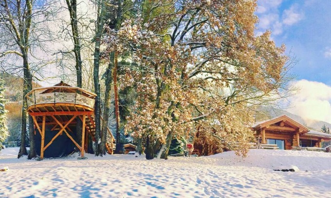 Collonges-sous-Saleve House | Treehouse 'Les Pitons' with Mountain View, Private Terrace and Wi-Fi