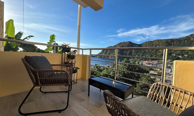 Soufriere Apartment | Tropical apartment- Charming 1-bedroom apartment overlooking Soufriere town.