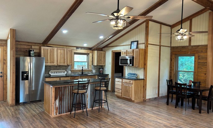 Coldspring House | True log home on 9 acres near Lake Livingston!