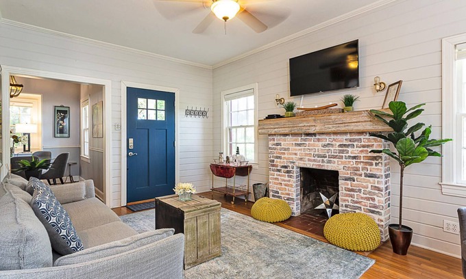 Bouldin House | Tudor Home + Studio - Modern Bell Bottom!