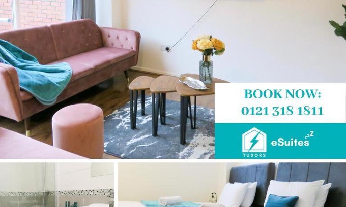 The Westside House | Tudors eSuites - Five Ways, Private Terrace & Parking