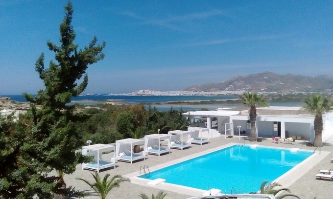 Agios Prokopios Villa | Two bedroom villa with two baths, panoramic sea views, hot tub, breakfast incl.