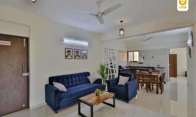 Anjuna Apartment | U-stays - 2 bhk, Pool view flat with WIFI in Anjuna