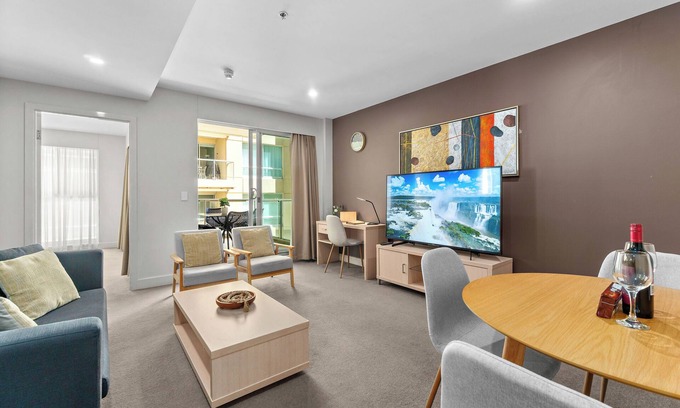 Glenelg Apartment | Ultima Escapes · Glenelg Beachfront Bliss · Beach View Pool Gym Parking Wi-Fi
