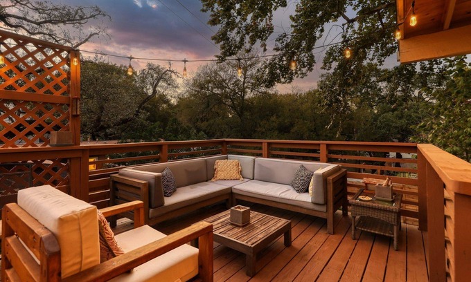 Barton Hills House | Updated duplex in Barton Hills with open kitchen, great patios. Fenced yard.