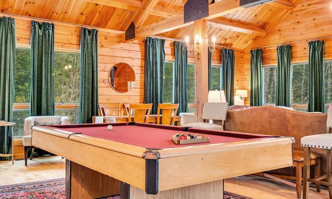 Bethel Cabin | Sunday River Lakefront Grand Cabin, Sleeps 20, Hot tub, fire pit, pets welcome