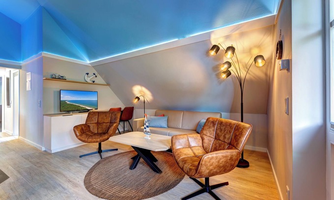 Ueckeritz Apartment | Vacation apartment with private sauna and fireplace, right on the beach.