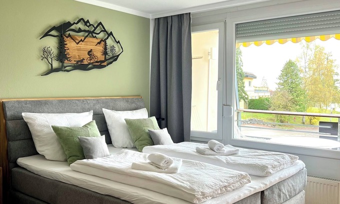 Scheidegg Apartment | Vacation apartment "Wolkenfrei" near Lake Constance with pool and sauna