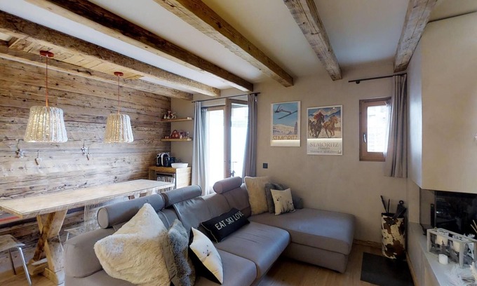 Silvaplana Apartment | Very modern 3-room-apartment with its special alp chic-style furnishing and a la