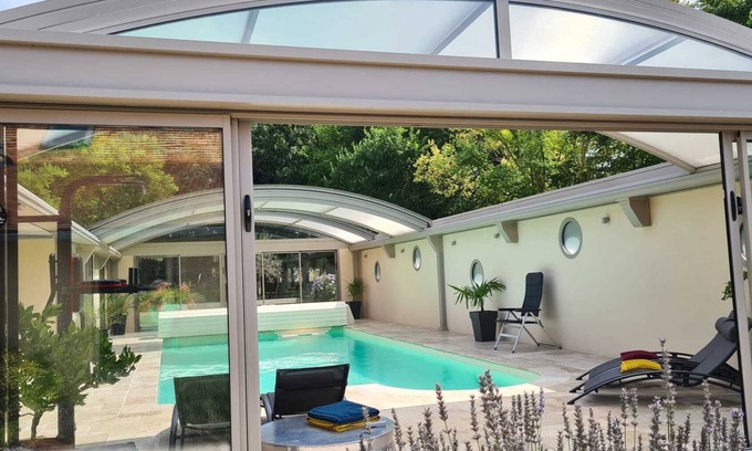 Morannes sur Sarthe-Daumeray House | Villa ALL COMFORT, PRIVATE SWIMMING POOL, jacuzzi, not overlooked, 4000 hectares
