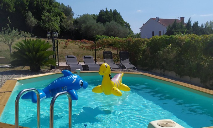 Saint-Hilaire-de-Brethmas House | Villa at the foot of the Cévennes, between Anduze and Ardèche, private swimming pool, quiet.